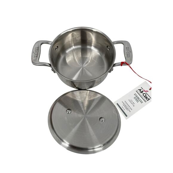 New All-Clad .5 Qt Cocotte With Lid Stainless Steel Dutch Oven - Picture 4 of 8